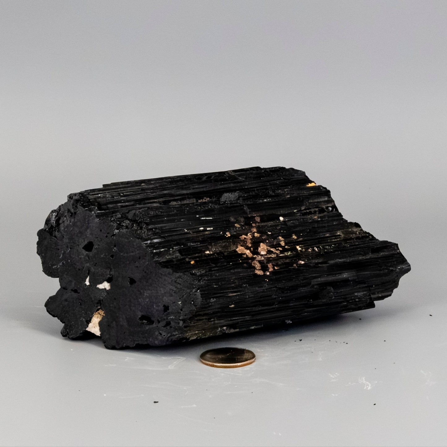 Big Black Tourmaline Hunk w/t Quartz Inclusions