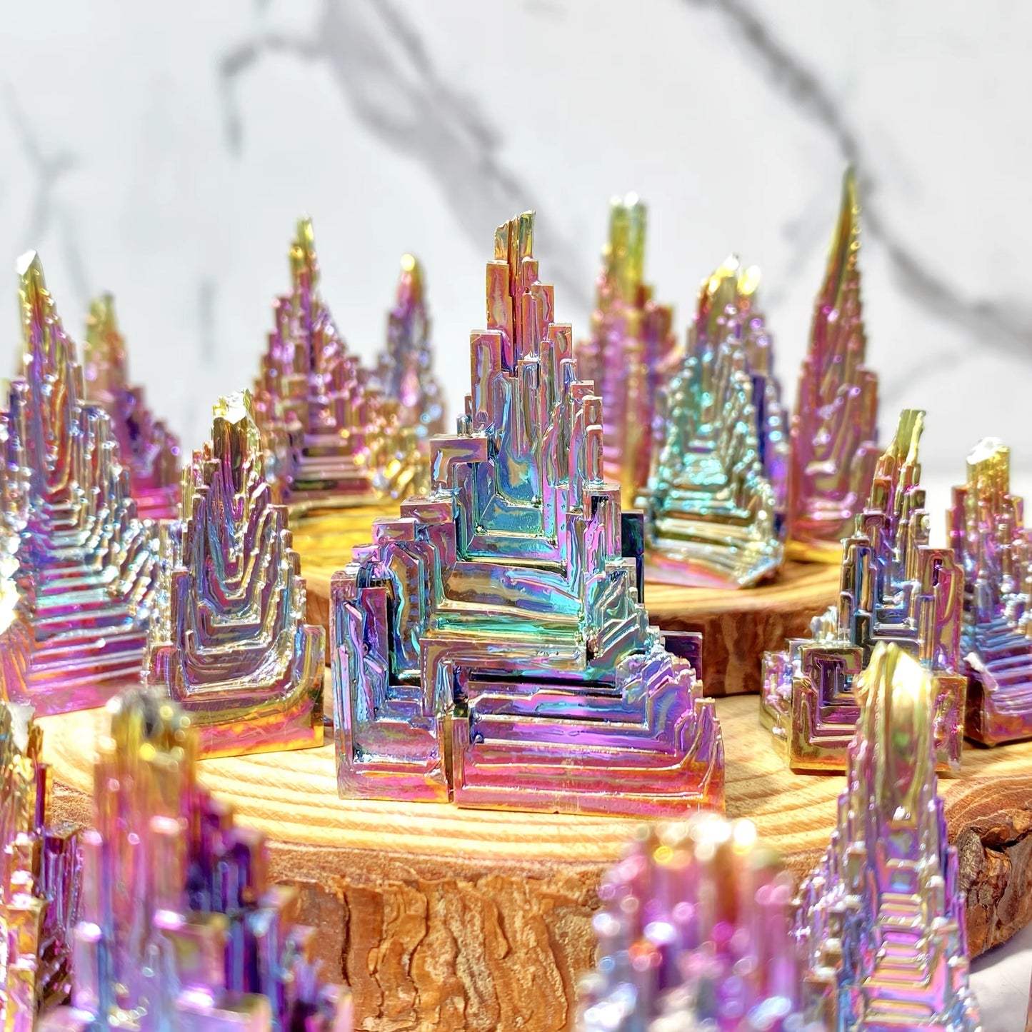 Bismuth Metal Freeform Castles