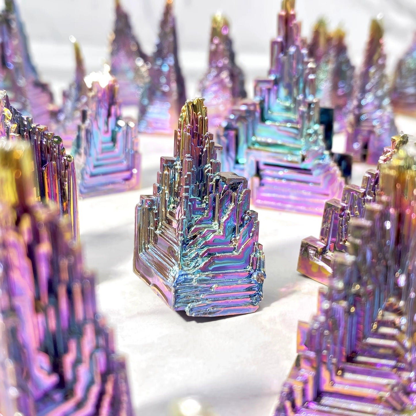 Bismuth Metal Freeform Castles