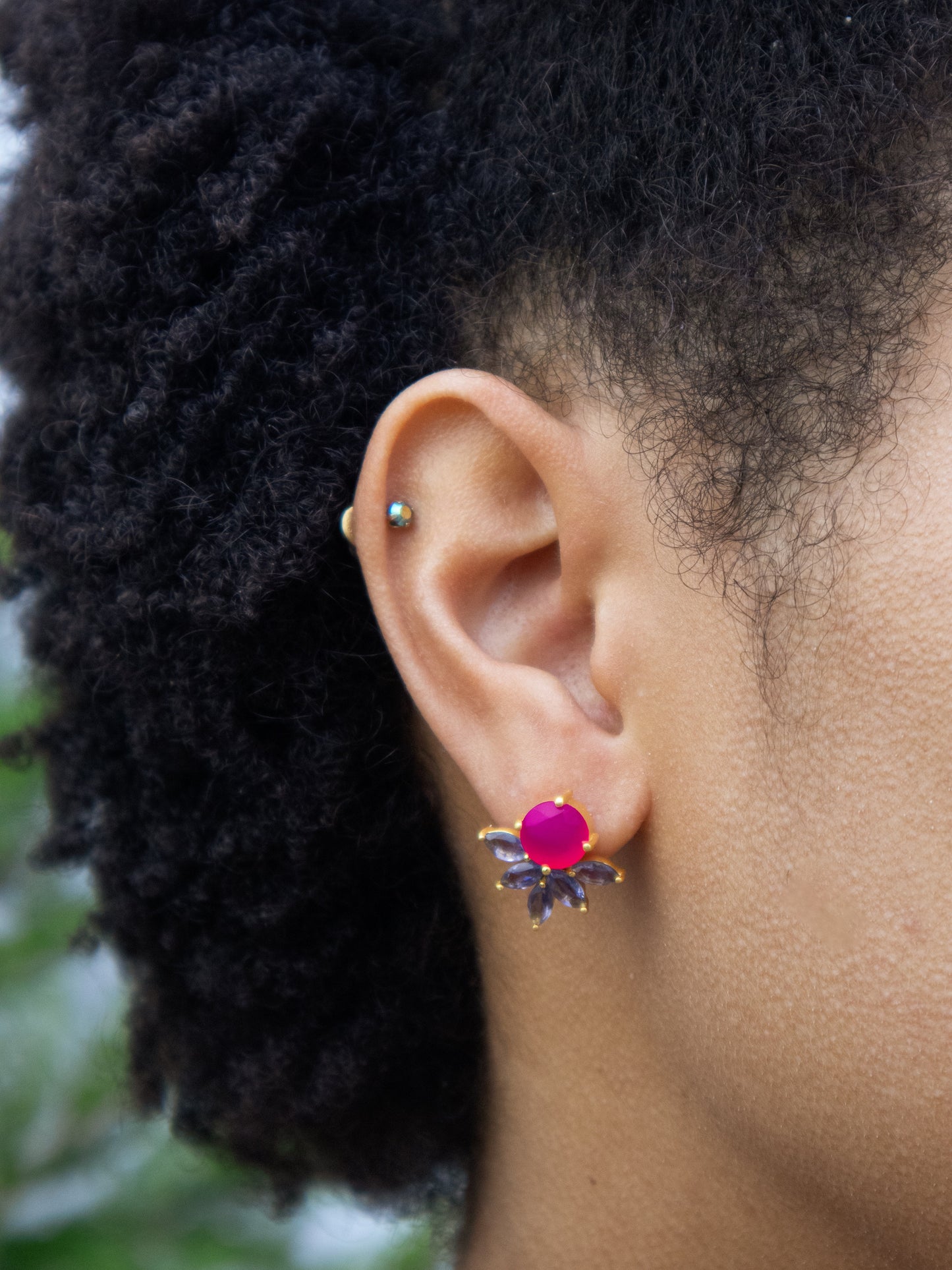 Blooming Fan Studs