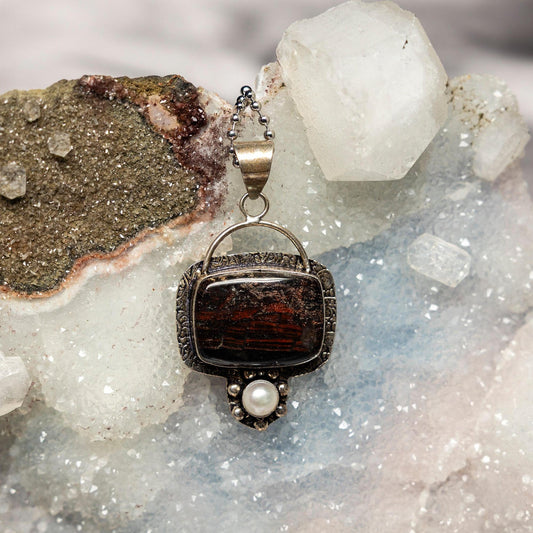 Brecciated Jasper 925 Sterling Silver Pendant Grounding