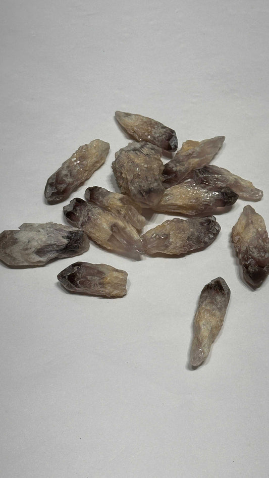 Ametrine Natural Rough Point Clusters Pocket Stone