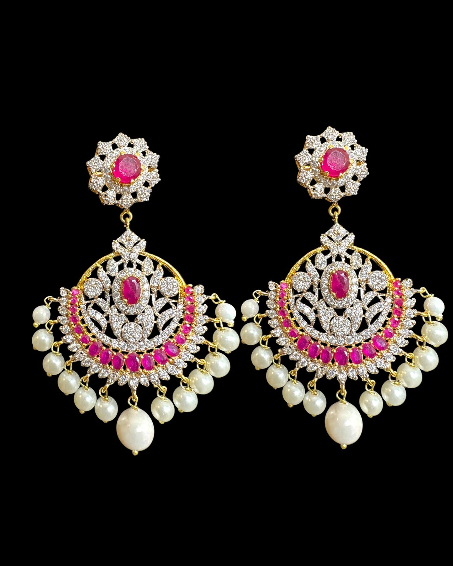 BR492 AMITA bridal set in ruby ( READY TO SHIP )