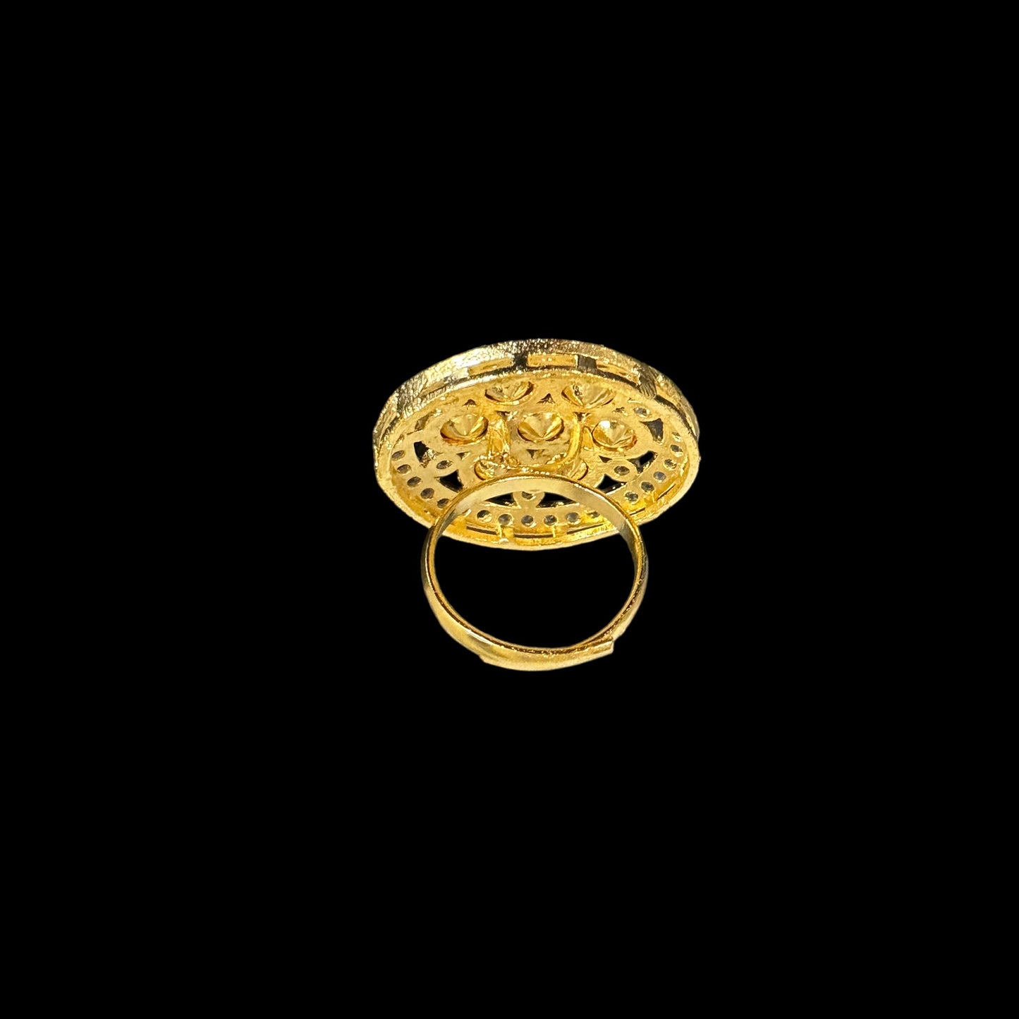 DJR94 Gold plated ring in moissanite ( SHIPS IN 3 WEEKS )