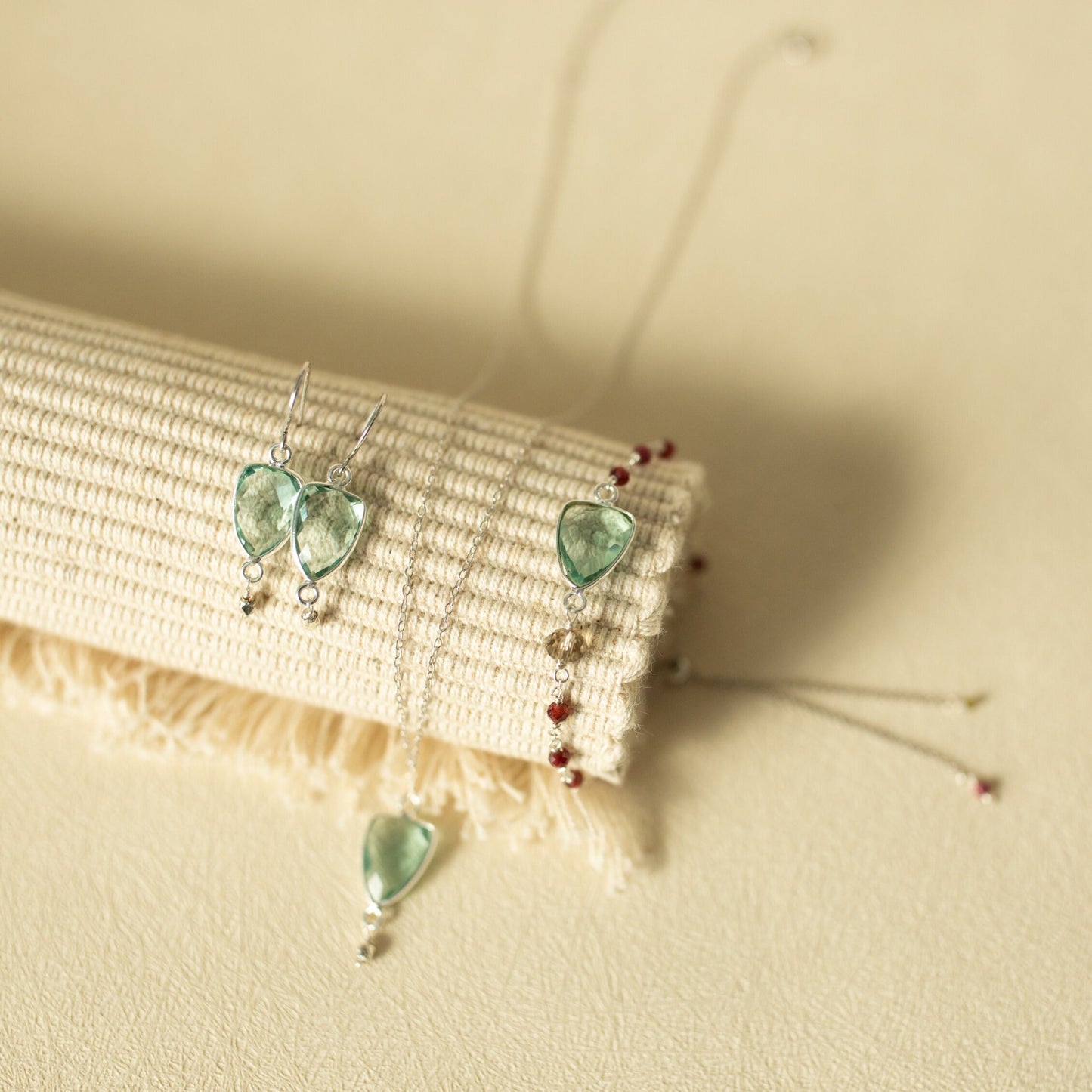 Green Amethyst Silver Isla Bracelet