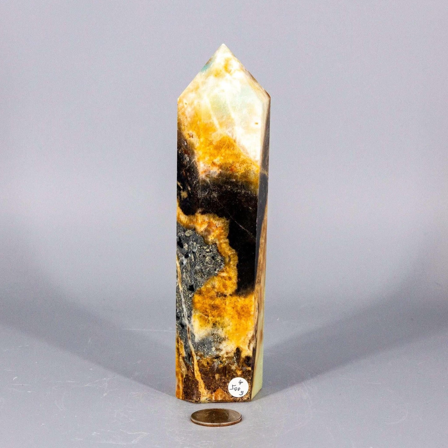 Caribbean Calcite Tower XXL | Polished Crystal Tower