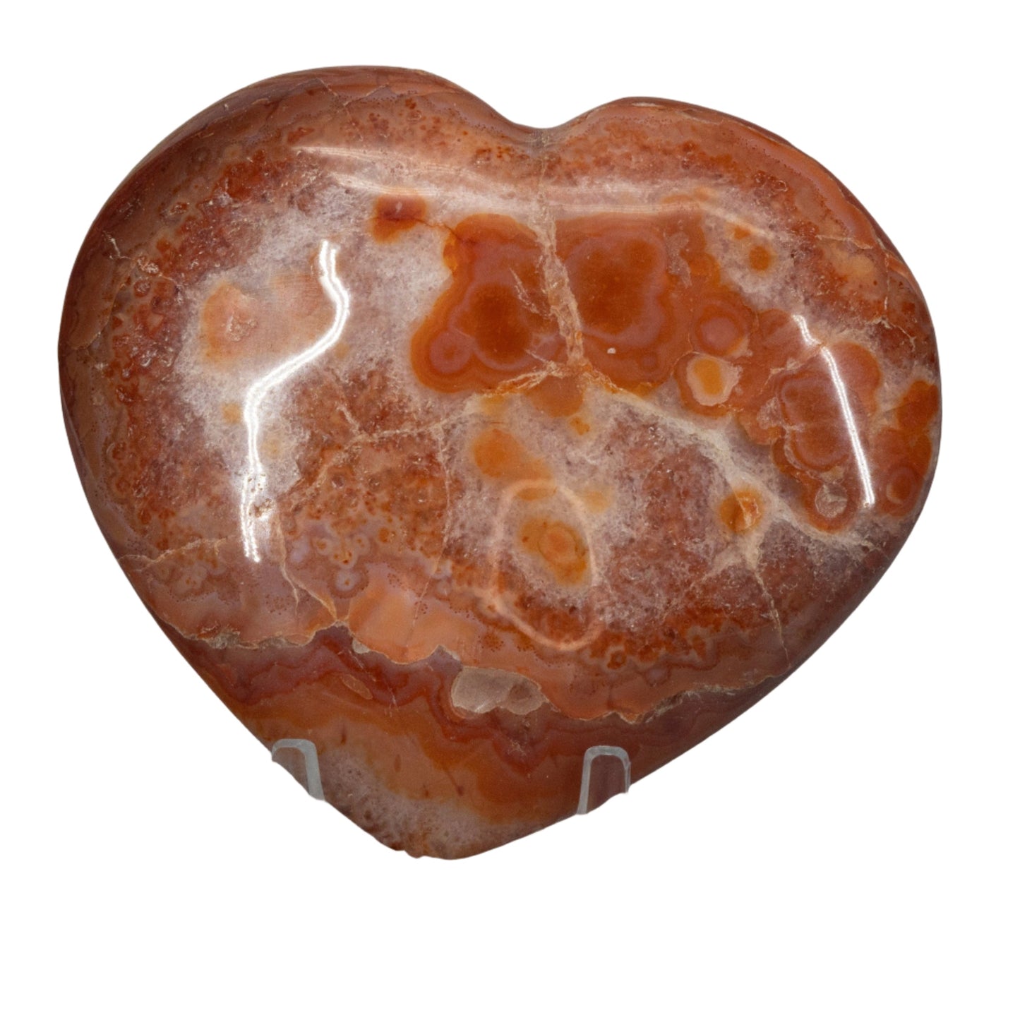 Carnelian Agate Puffy Heart