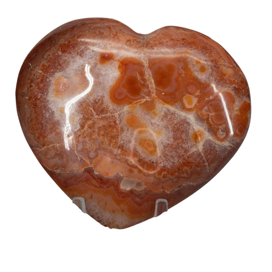 Carnelian Agate Puffy Heart