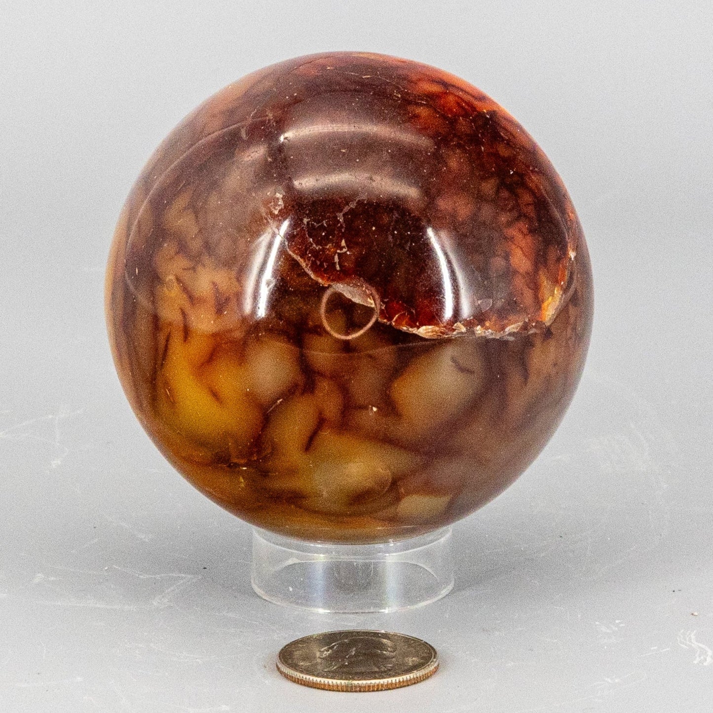 Carnelian Agate Sphere 75mm