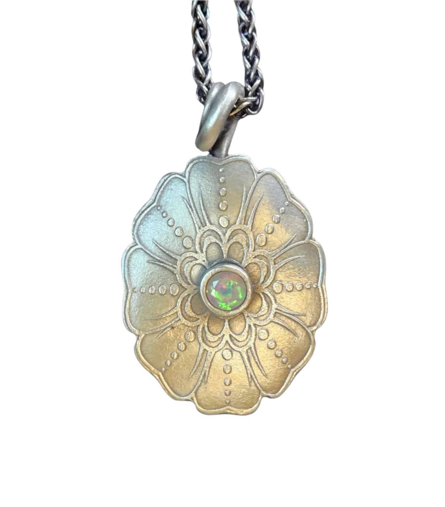 Catching Fire: Fine Silver Pendant with Fire-in-Place Opals in Project X with Michael Marx 2-1-26 Tucson