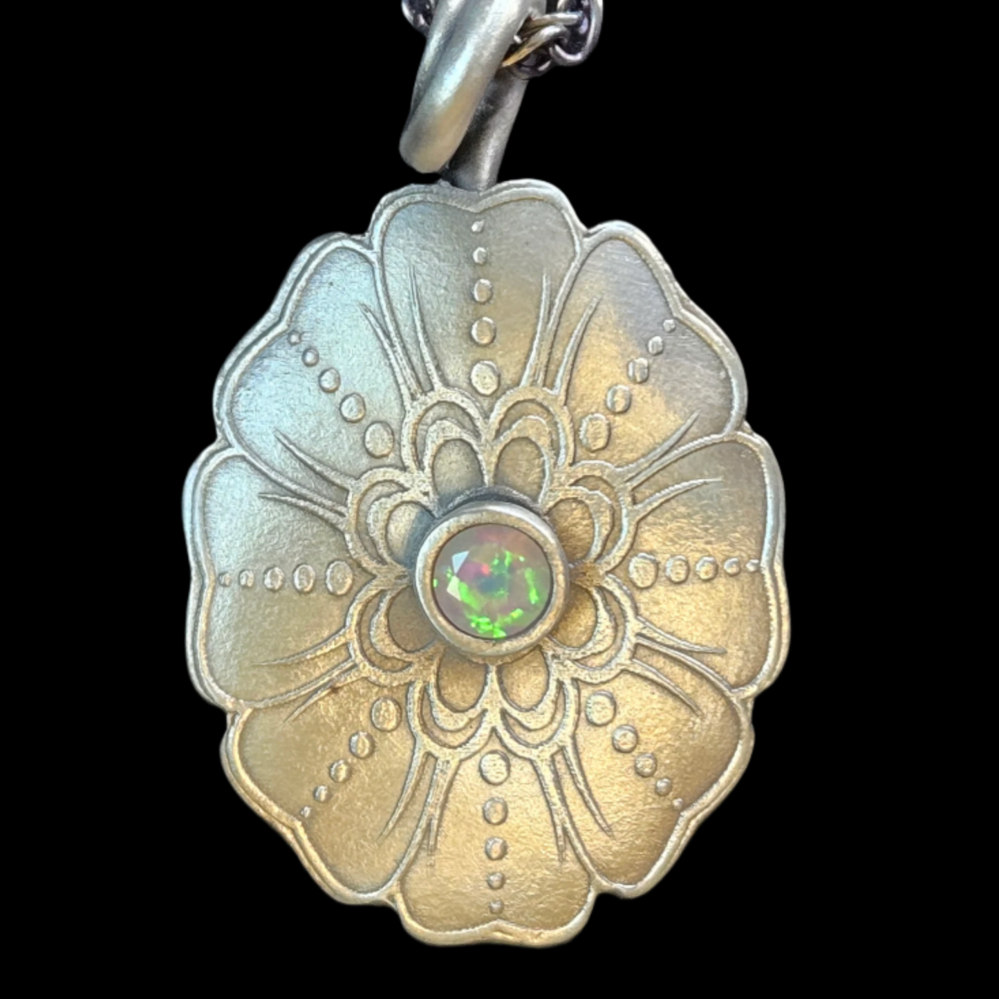 Catching Fire: Fine Silver Pendant with Fire-in-Place Opals in Project X with Michael Marx 2-1-26 Tucson