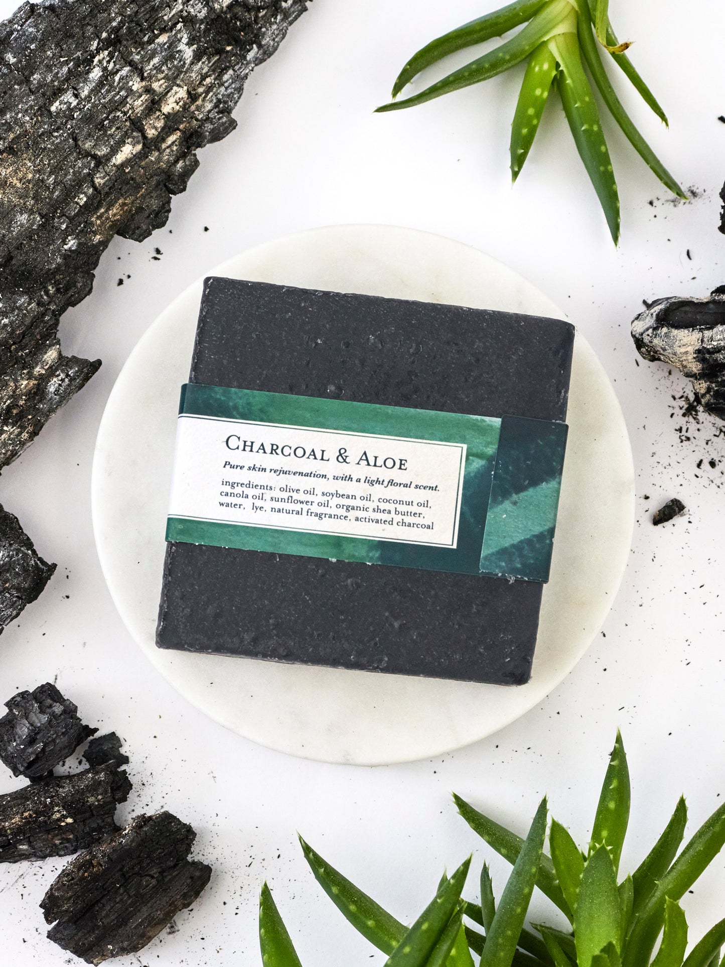 Charcoal & Aloe Soap Scrub Bar