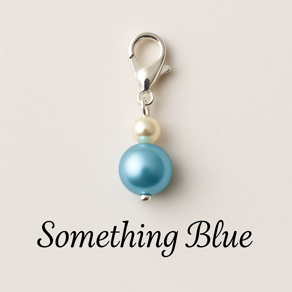 Something Blue Bridal Charm – Freshwater Pearl & Swarovski Clip-On