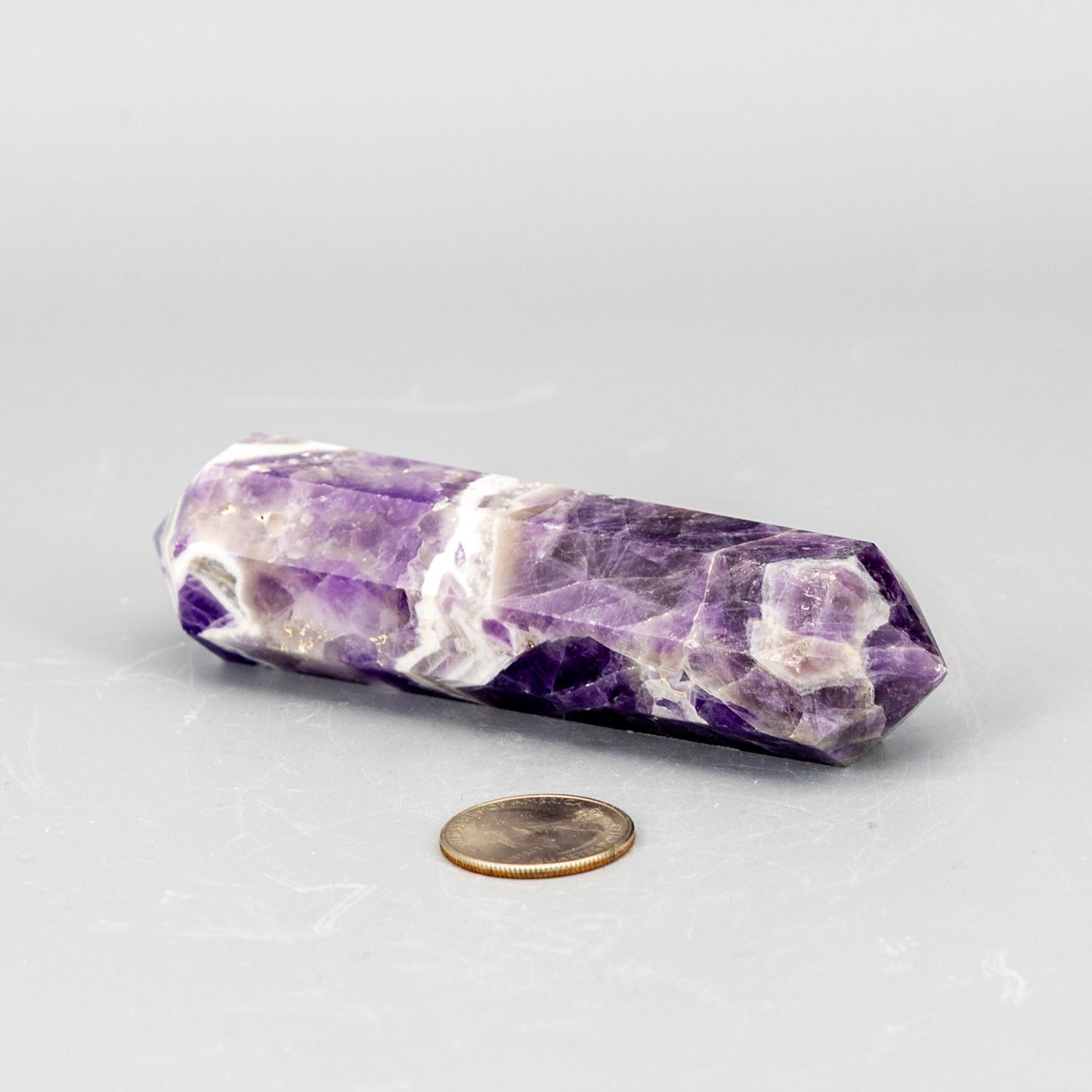 Chevron Amethyst Double Termination Point