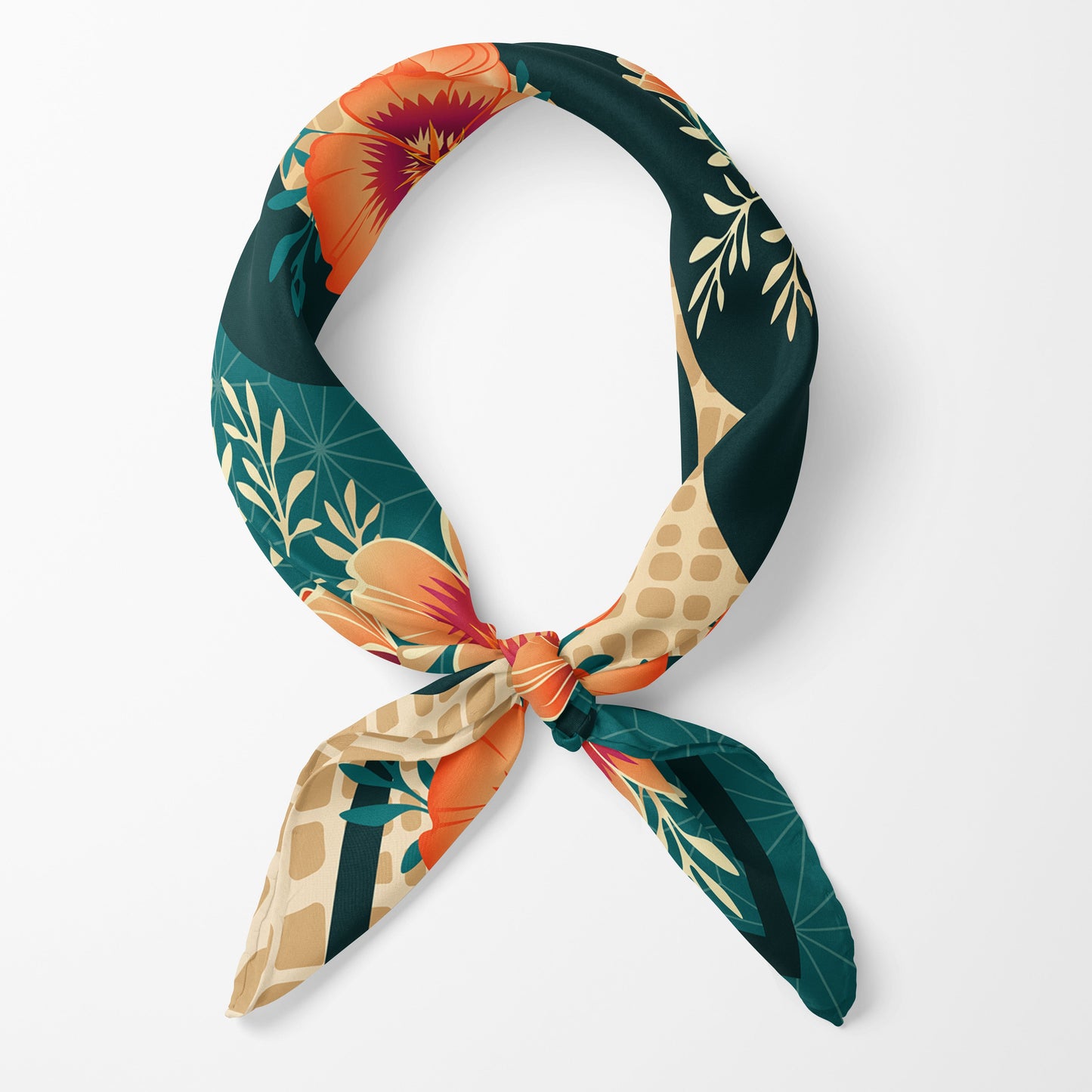 Desert Poppy Silk Scarf - Classic Size