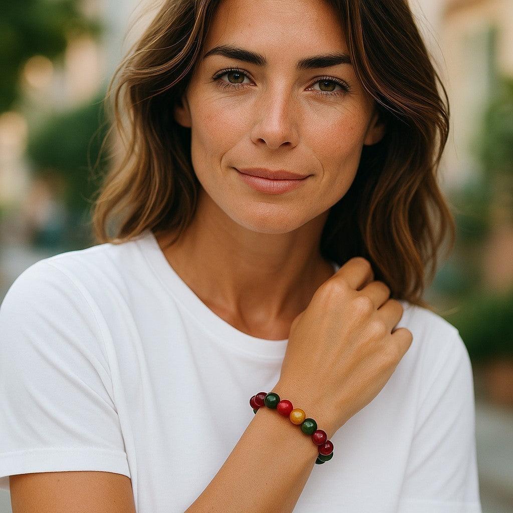 Colorful Agate Beaded Bracelet