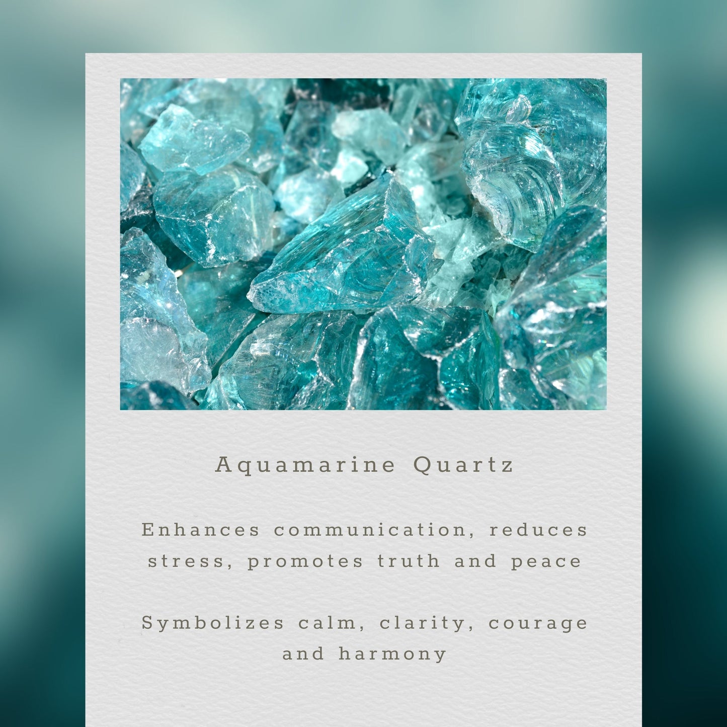 Aquamarine Quartz Mini Yoga Pendant