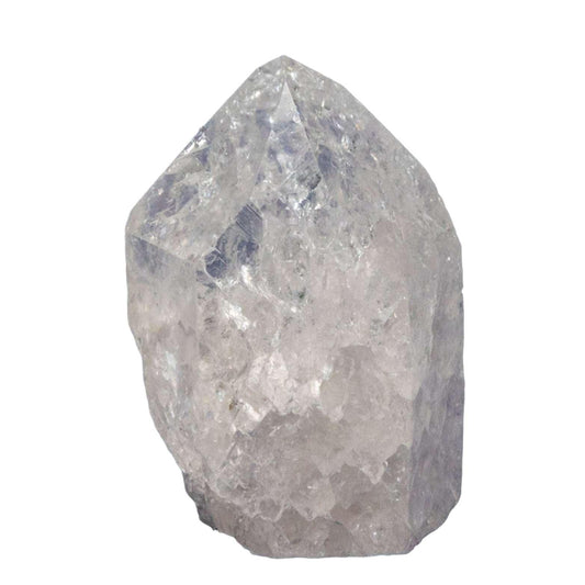 Crackle Clear Quartz Crystal Point with Rainbow Prism