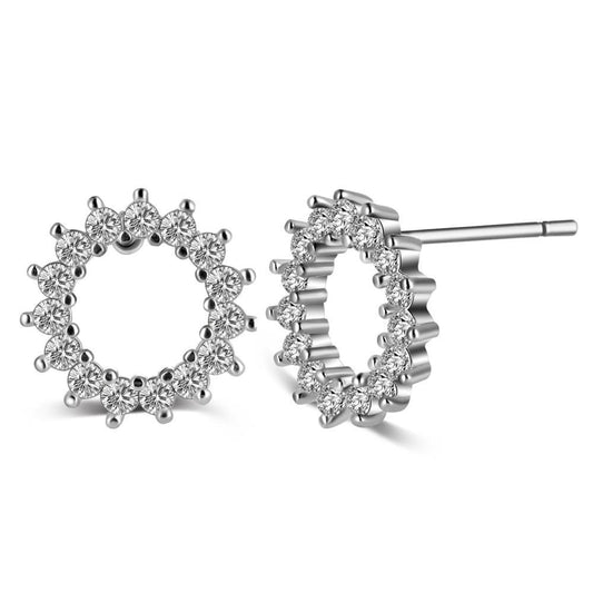 Crystal Halo Stud Earrings