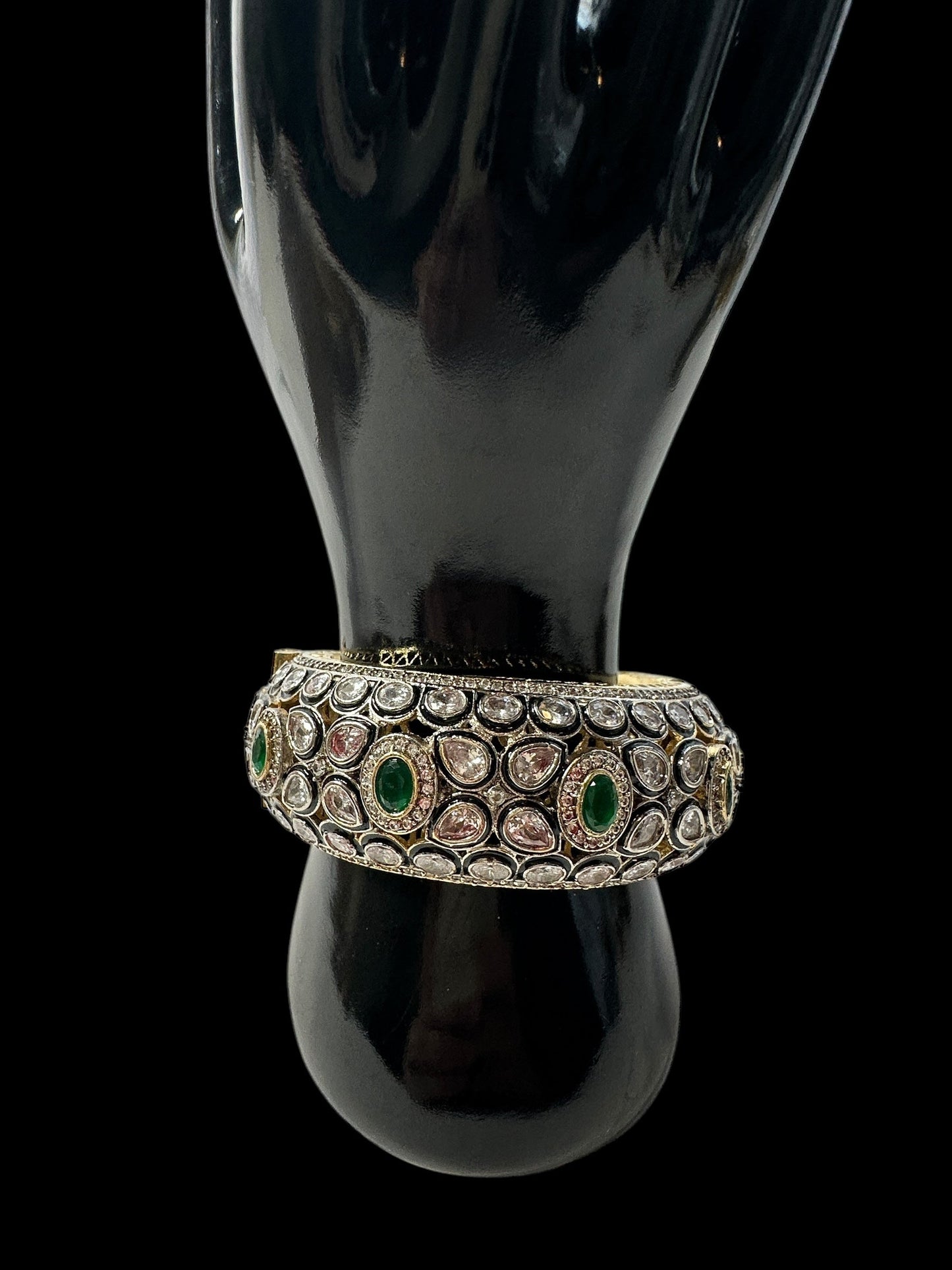 B400 High quality Victorian finish Polki bracelet  - one size ( READY TO SHIP )