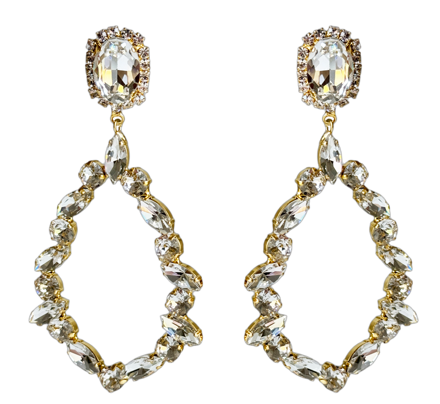 Lizzy Diamond Crystal Chandelier Earrings