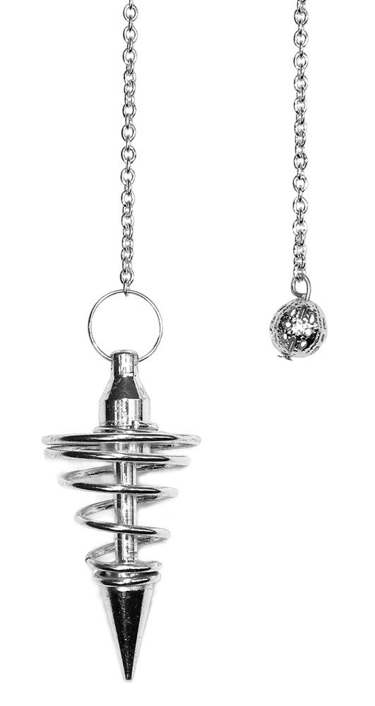 Silver Metal Spiral Pendulum
