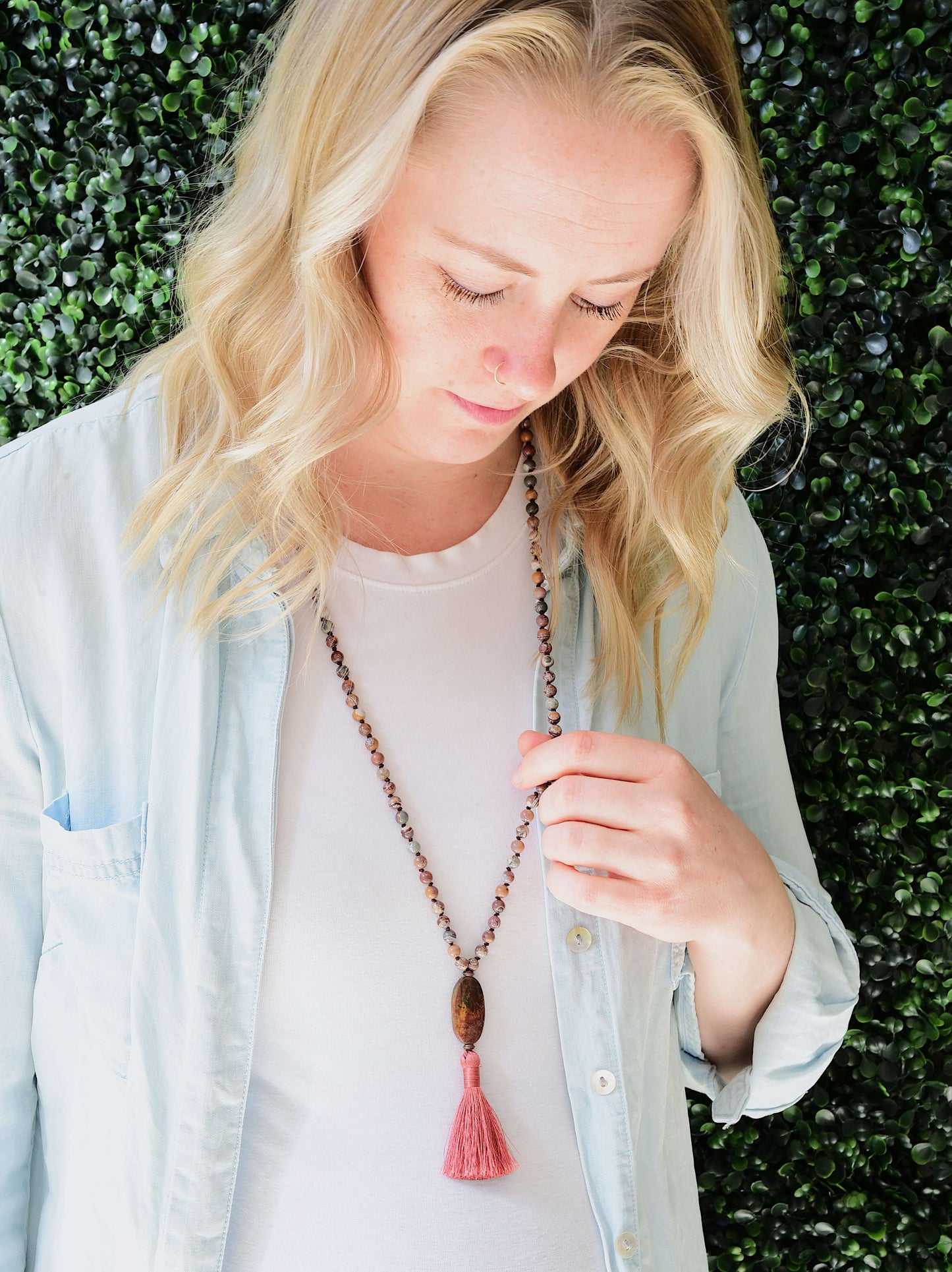 Desert Beauty Meditation Mala – 108 Beads of Sonora & Red Creek Jasper