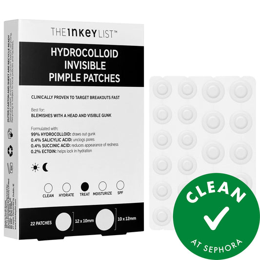 COSRX Hydrocolloid Invisible Pimple Patches + Salicylic Acid - Acne Treatment for Sensitive Skin