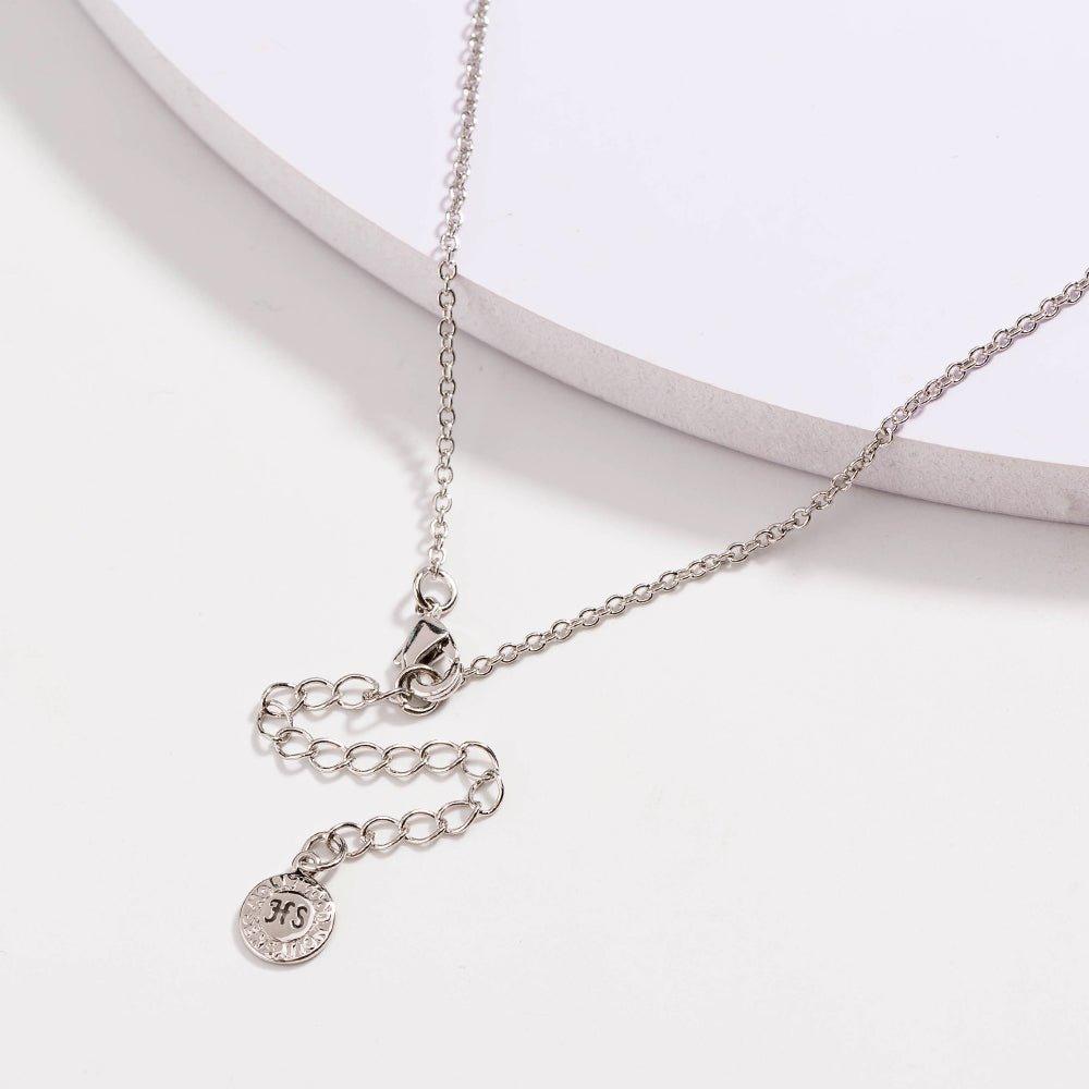 Drop Necklace with Five Cubic Zirconia Stone