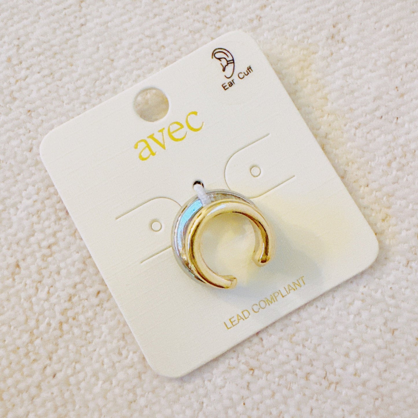 Dual Tone Ear Cuff – Sleek Gold and Silver No-Piercing Earring