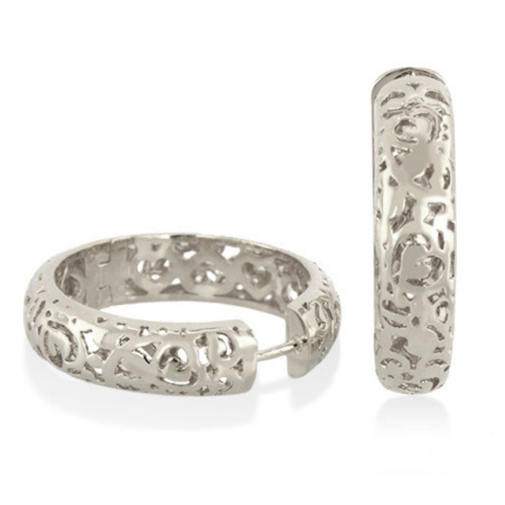 Hidden Hearts Hoop Earrings