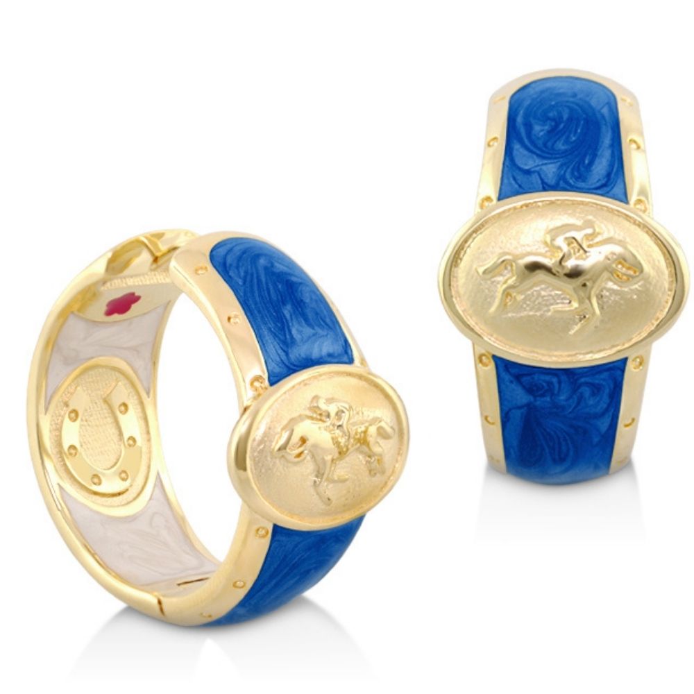 Equestrian Hoop Earrings