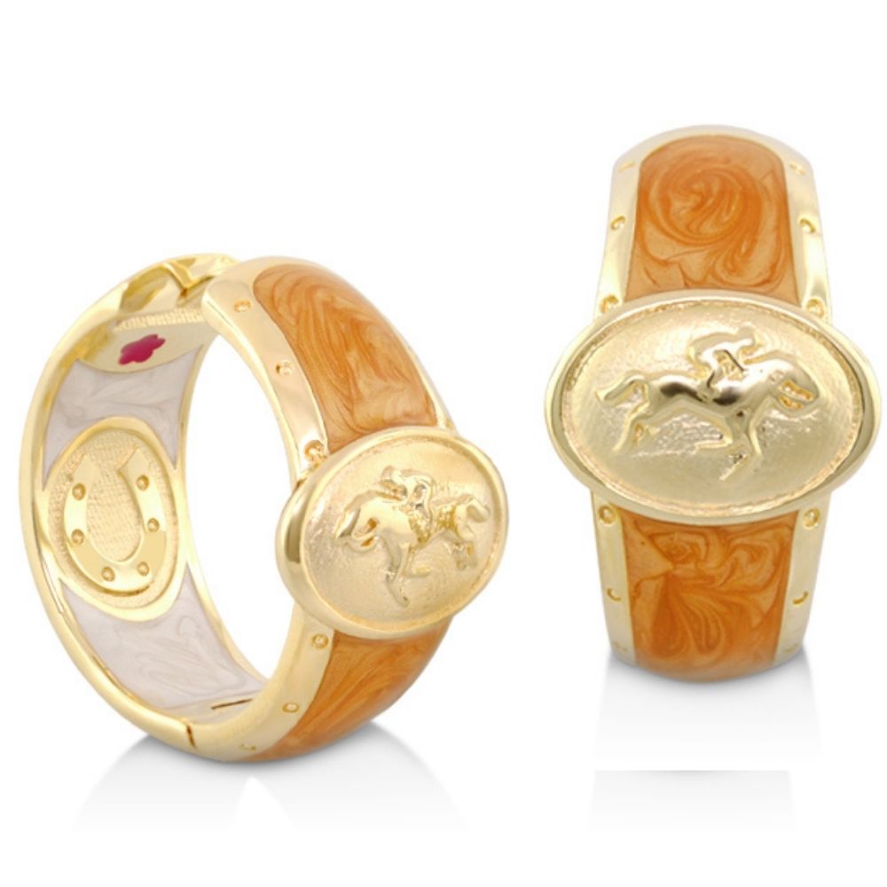 Equestrian Hoop Earrings