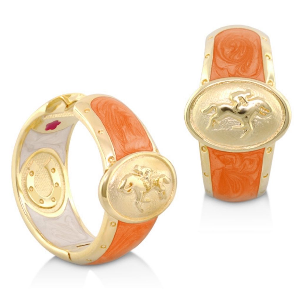 Equestrian Hoop Earrings