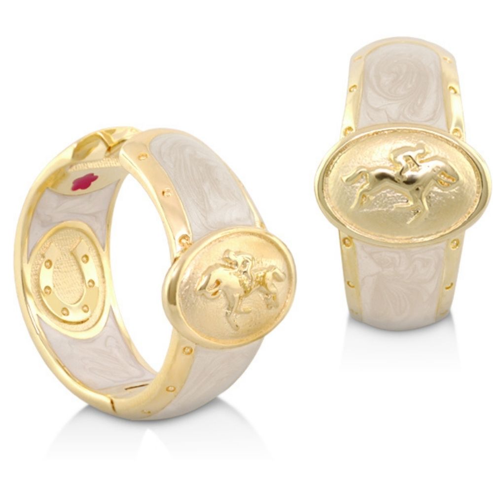Equestrian Hoop Earrings
