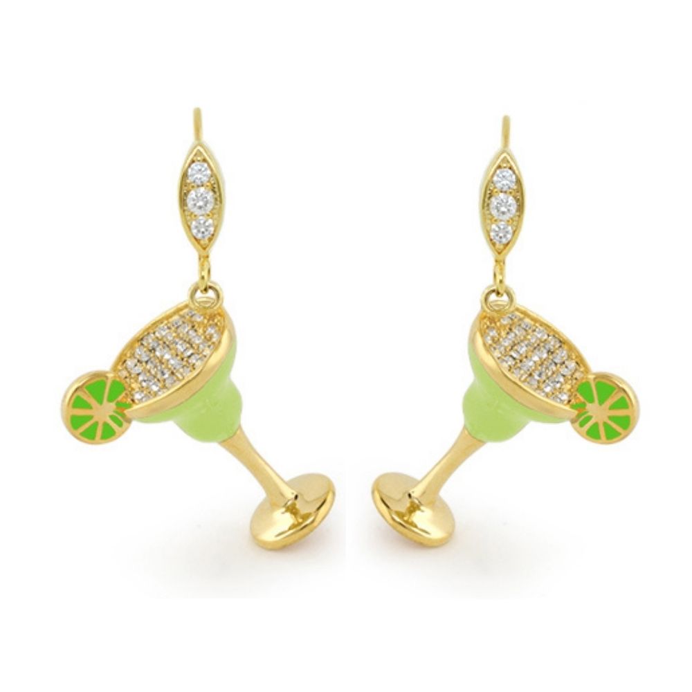 Eau Enamel Margarita Earrings