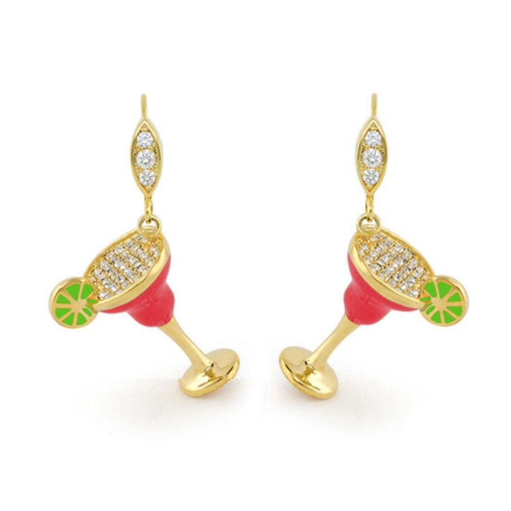 Eau Enamel Margarita Earrings