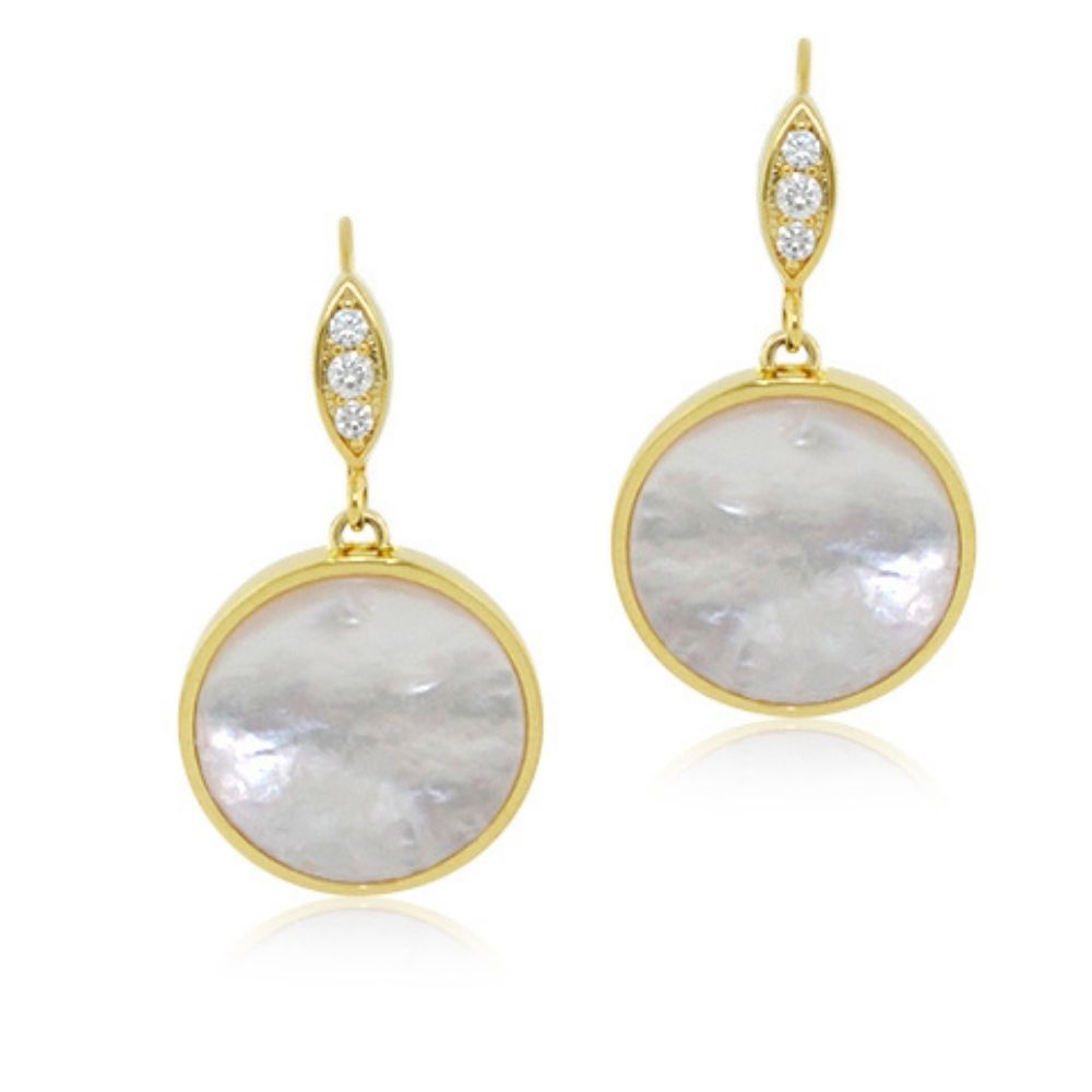Eau Enamel Medallion Earrings