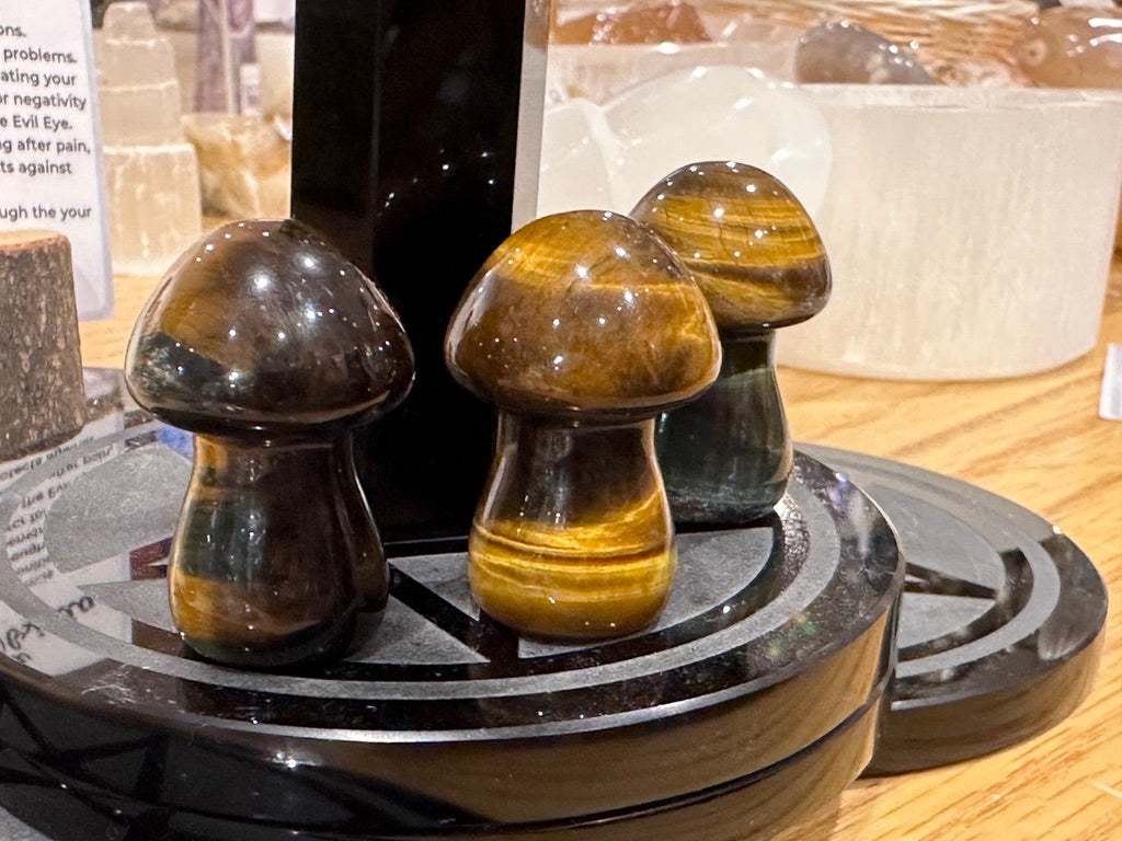 1.5” Tiger Eye Mushroom - Ultimate Stone of Balance