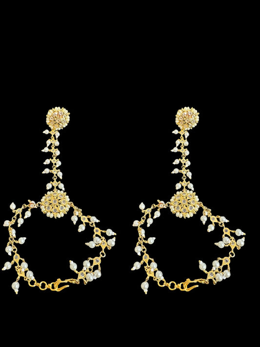 Haathphool in pearls and Polki ( READY TO SHIP )
