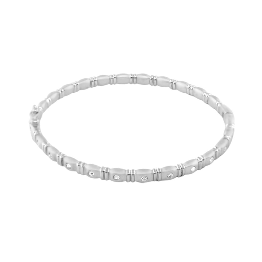 Axis LGA Rhodium Stackable Bracelet