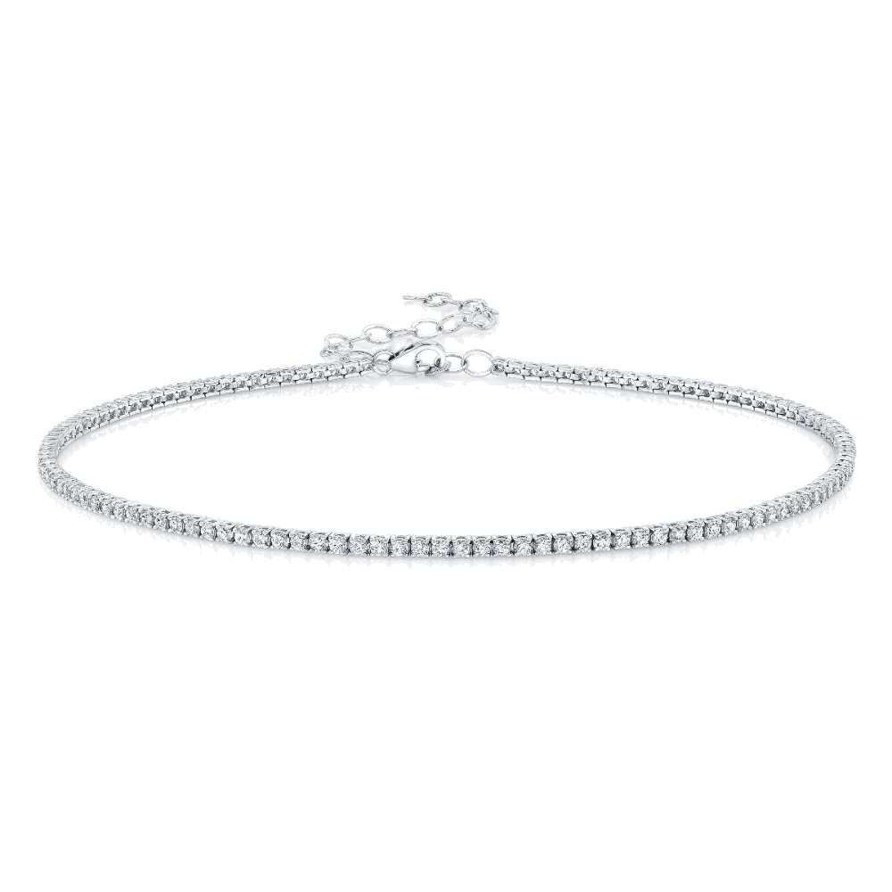 Elegant Cubic Zirconia Choker Tennis Necklace
