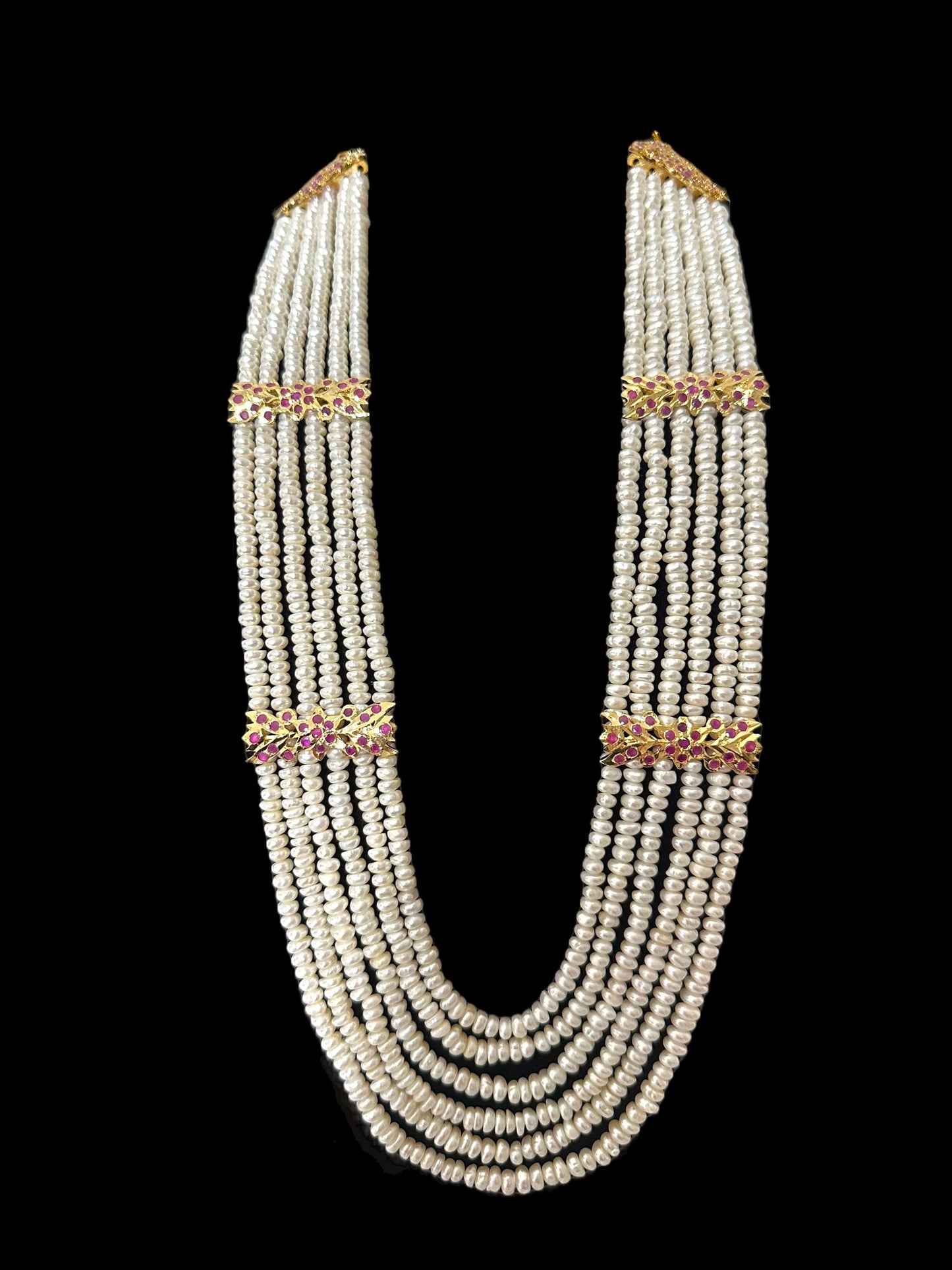 DLN120 Laura fresh water pearls necklace / Rani haar ( SHIPS IN 3 WEEKS )