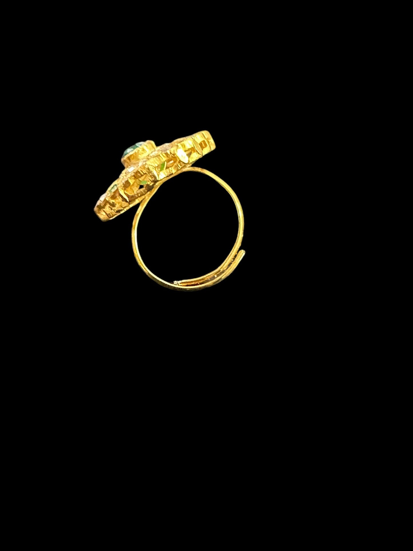 DJR9 Rida  statement  ring in green    ( READY TO SHIP )