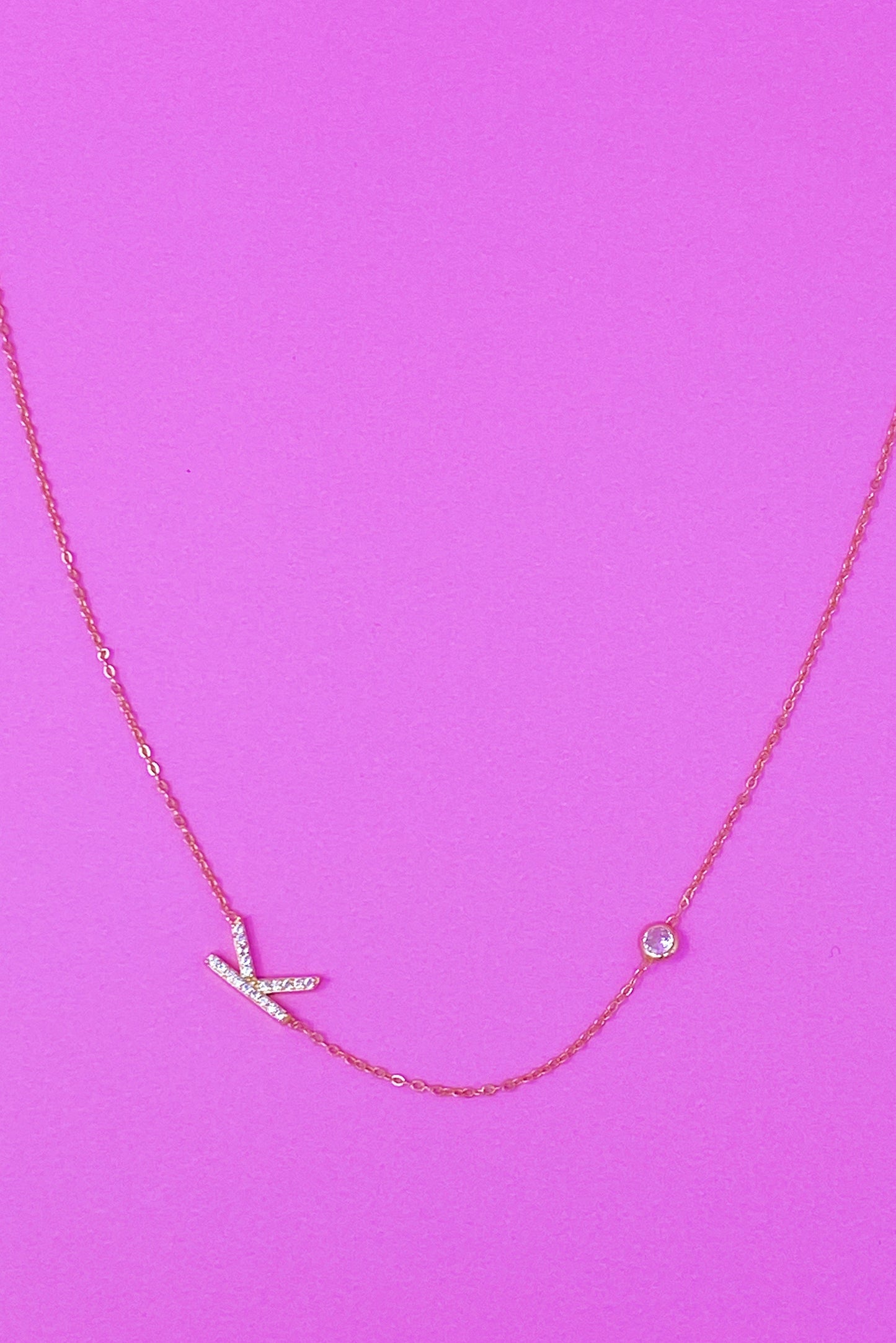Finest Shine Initial Sterling Silver Necklace