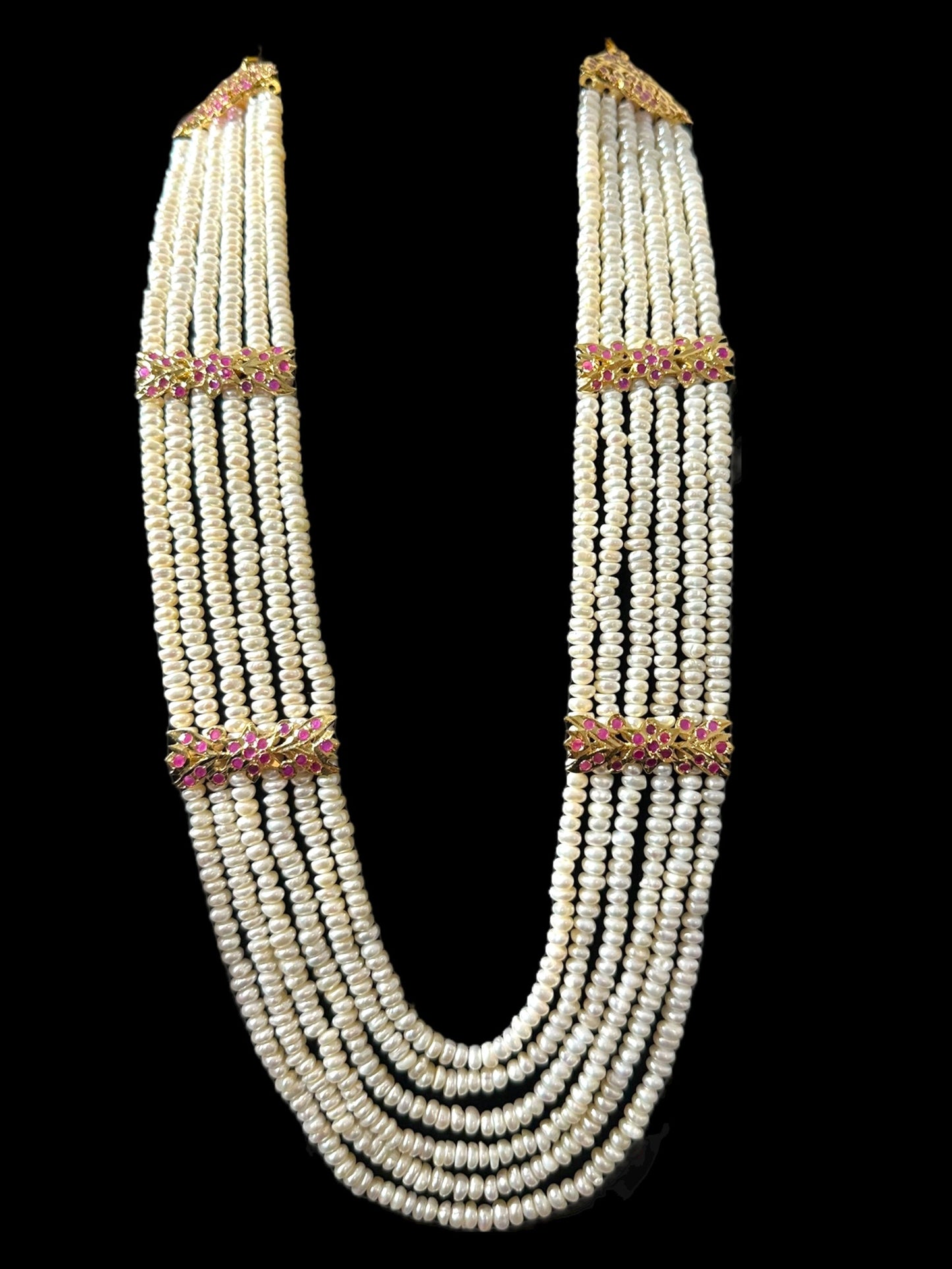 DLN120 Laura fresh water pearls necklace / Rani haar ( SHIPS IN 3 WEEKS )