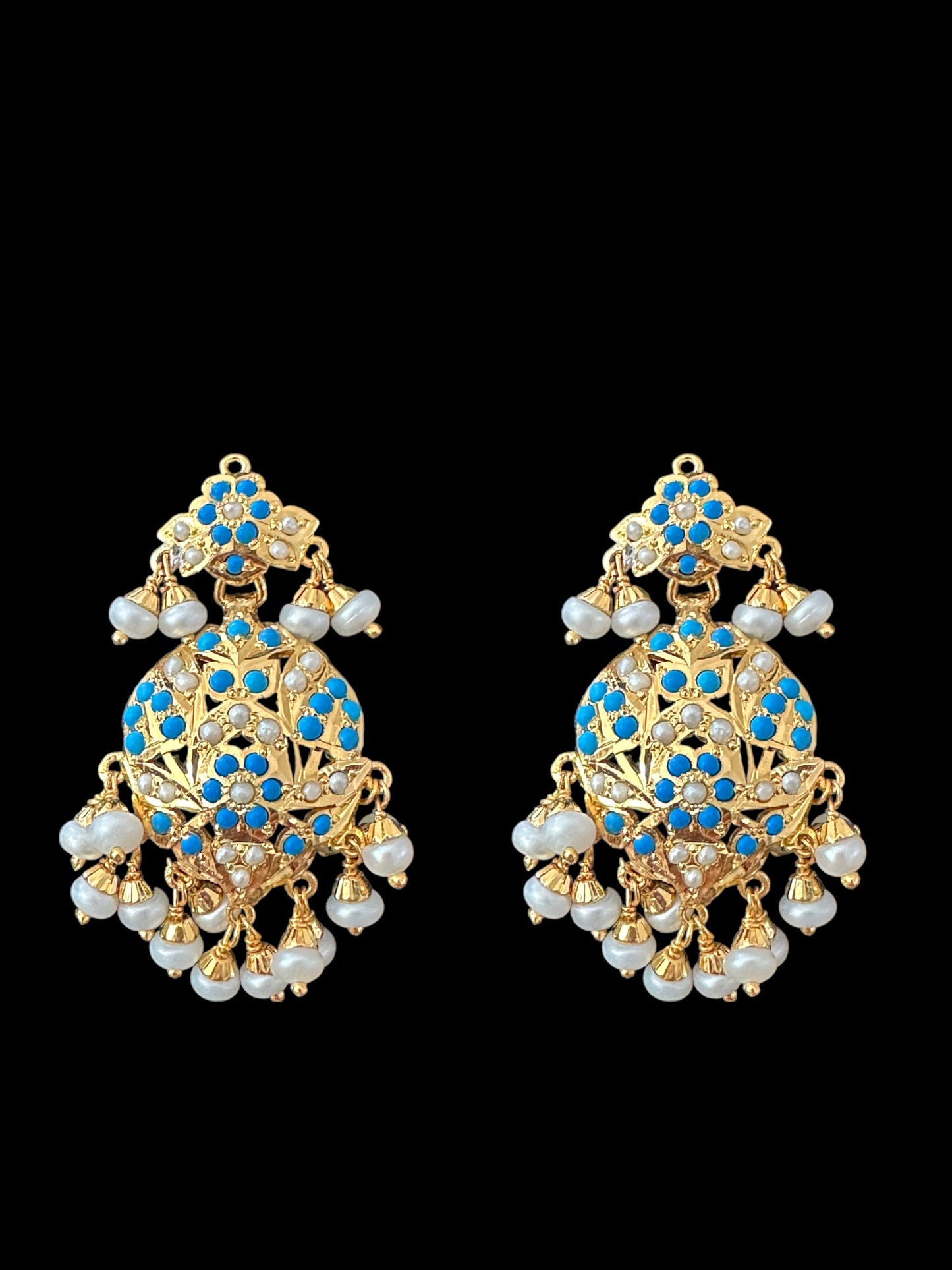 Turquoise & Freshwater Pearl Pendant Set in Gold-Plated Silver
( READY TO SHIP )