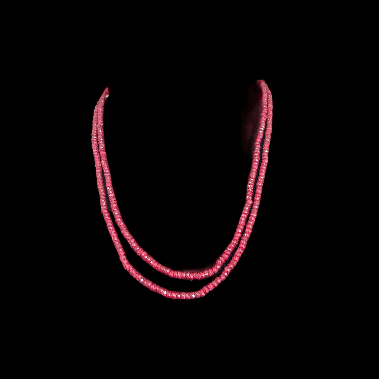 NS295 -A ruby  beads necklace ( READY TO SHIP )