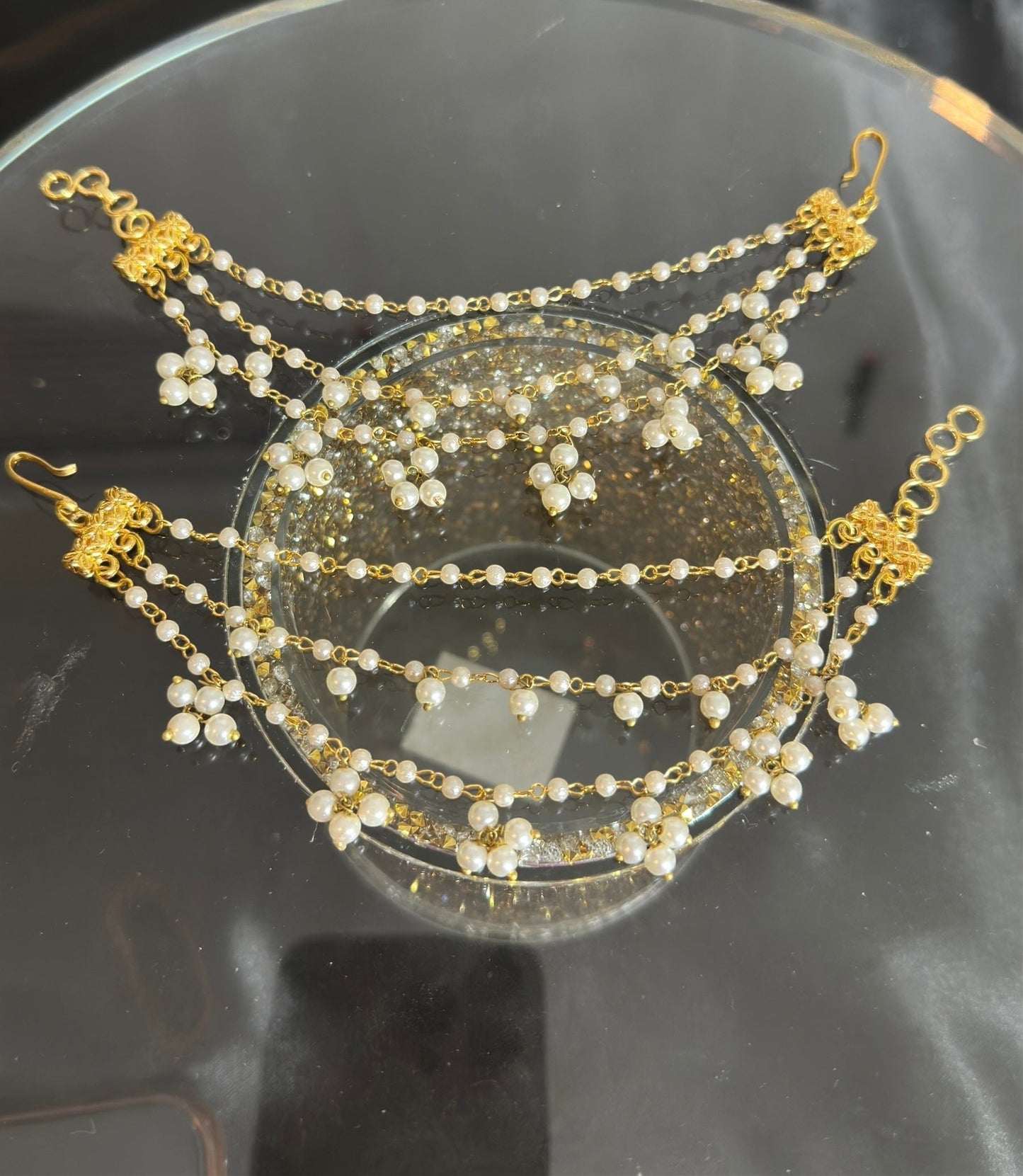 Zehra Pearl Ear Supports – Elegant & Comfortable Ear Cuffs | Deccan Jewelry ( READY TO SHIP )
