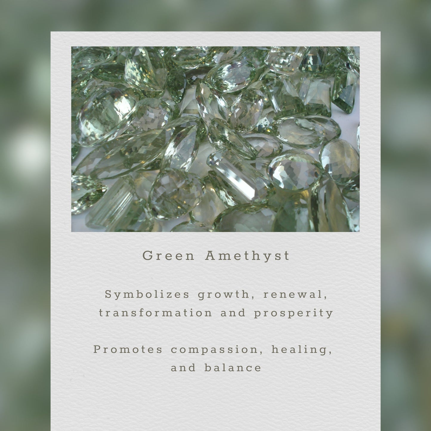 Green Amethyst Ballet Necklace